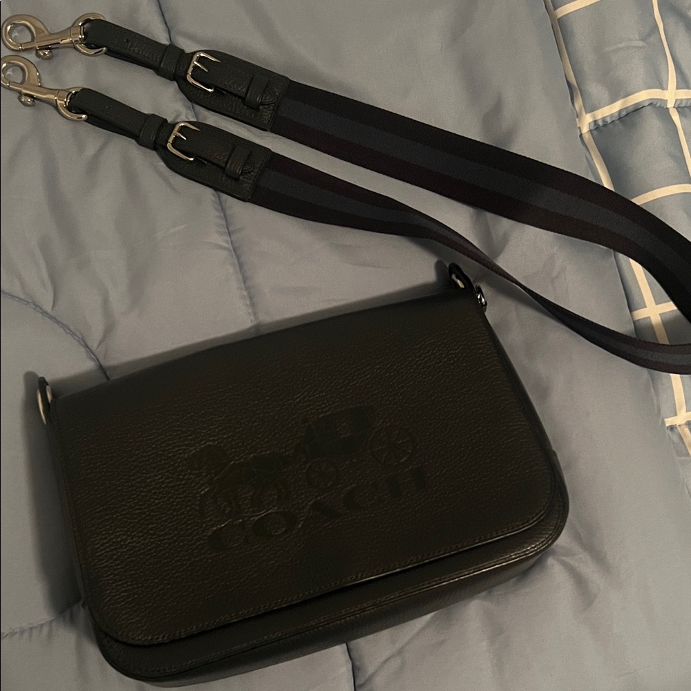 Coach Jes Navy Blue Leather Purse